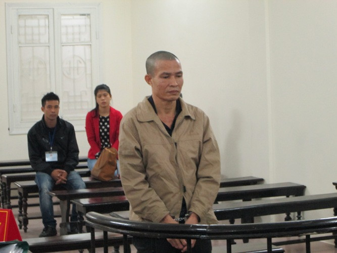 Bị cáo Dũng trong phiên xử sáng nay