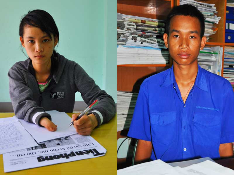 Học bổng cho 2 học sinh giàu nghị lực