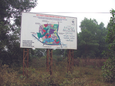 Nhiều hạng mục của dự án xây dựng ĐH Quốc gia Hà Nội theo bản quy hoạch này vẫn nằm trên giấy