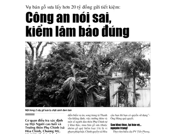 Xã không xác nhận để thôn bán gỗ sưa lấy 20 tỷ đồng