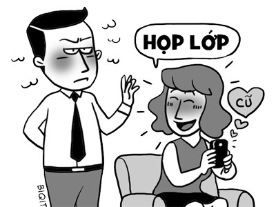 Sau họp lớp, vợ 'nghiện' chat facebook với bạn trai cũ