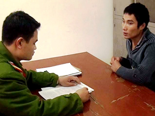 Cơ quan Cảnh sát điều tra tiến hành lấy lời khai đối với Tạ Văn Hội