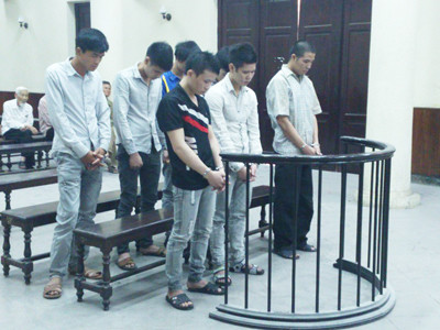 Các bị cáo tại tòa