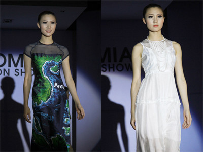 Lá, rễ cây lên sàn diễn thời trang