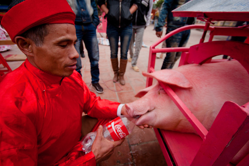 Độc đáo lễ Hội chém lợn làng Ném Thượng