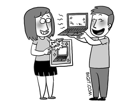 Em không thích 'thú' dùng đồ cũ của anh ấy