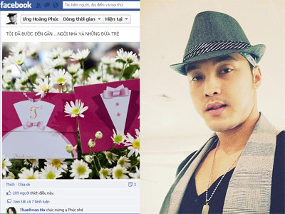 Ưng Hoàng Phúc bất ngờ khoe thiệp cưới