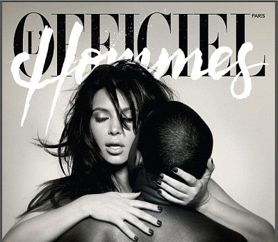 Cô Kim 'lôi' bạn trai lên bìa tạp chí thân mật