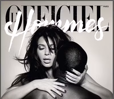 Cô Kim 'lôi' bạn trai lên bìa tạp chí thân mật