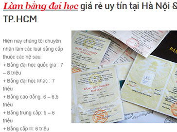 Dễ như đi mua… bằng giả