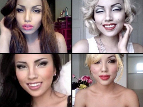 'Hô biến’ thành sao nổi tiếng nhờ trang điểm