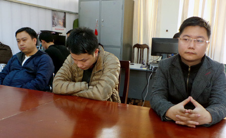 Các đối tượng tại cơ quan công an