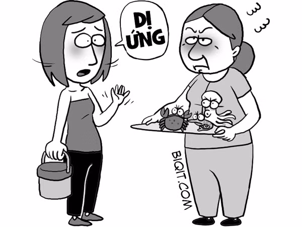 Em dị ứng với hải sản mà quê anh ấy ở vùng biển