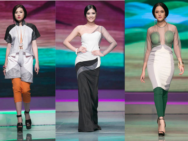 Ngọc Hân, Tú Anh, Hoàng Anh đọ dáng trên sàn catwalk