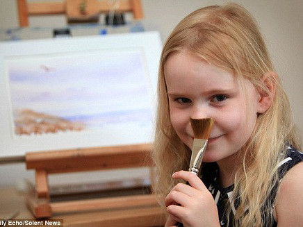 Kinh ngạc trước tranh của bé gái 5 tuổi có chỉ số IQ "khủng"