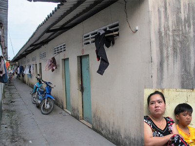 Công nhân chế biến thủy sản bơ vơ