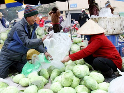 Thực phẩm, rau xanh đắt hàng do bão