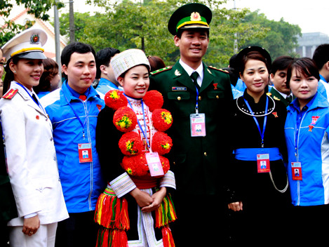 Sắc lính trong Đại hội Đoàn toàn quốc