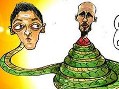 Biếm họa Barca muốn có Mesut Ozil