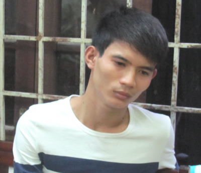 Đối tượng bị bắt tại cơ quan công an