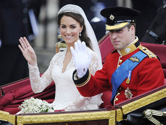 Những hình ảnh ấn tượng về đám cưới thế kỷ