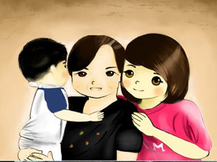 Teen vẽ tranh chibi báo hiếu mùa Vu Lan