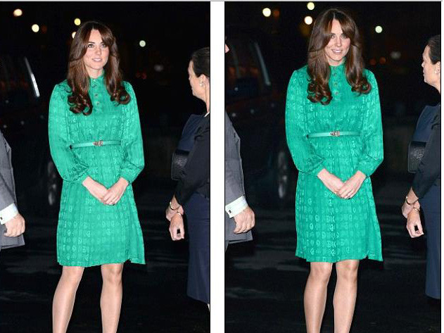 Váy xanh ngọc cực đẹp của công nương Anh