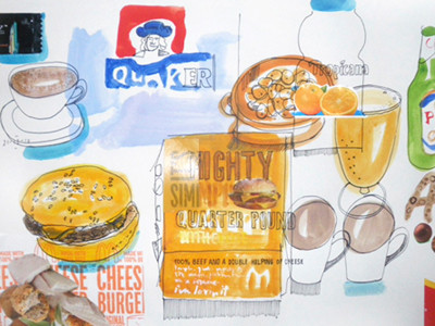 Vẽ hình bữa ăn trong suốt một năm