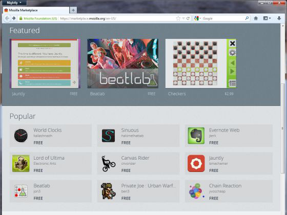 Mozilla ra mắt kho ứng dụng nền tảng web