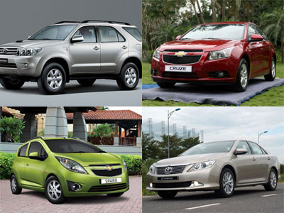 Top 10 xe bán chạy nhất Việt Nam năm 2012