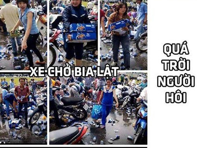 Dân mạng ‘dậy sóng’ chế ảnh những kẻ ‘hôi bia’ ở Đồng Nai