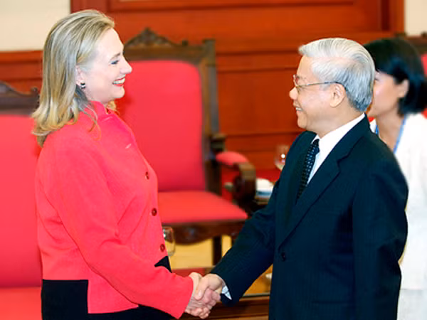 Tổng Bí thư, Thủ tướng tiếp Ngoại trưởng Mỹ