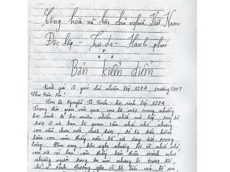 Bản kiểm điểm 'bá đạo' của học sinh chuyên Văn