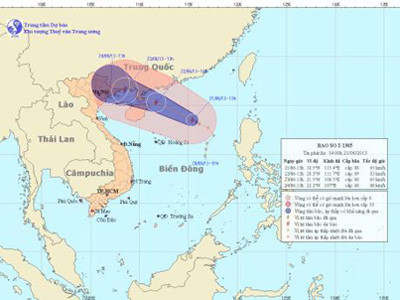Bão số 2 hướng vào Quảng Ninh