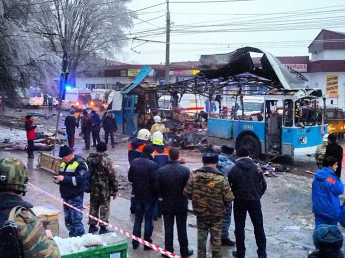 Hiện trường hai vụ đánh bom đẫm máu tại Nga