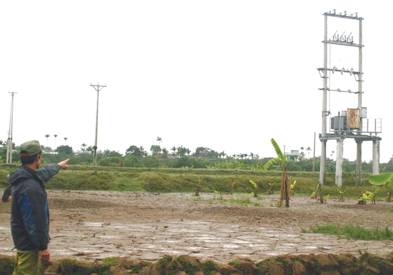 Hệ thống điện DN đầu tư bị bỏ hoang. Ảnh: P.V