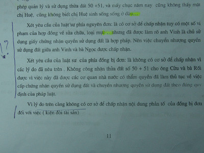 Án nháp phát cho đương sự