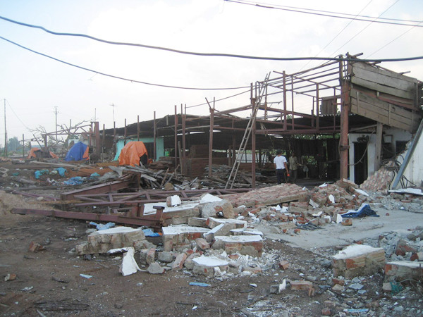 Nhà xưởng của các hộ dân bị giải tỏa Ảnh: K.N