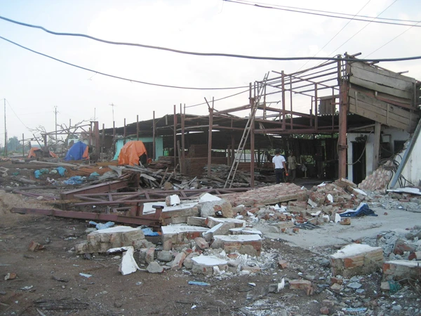 Nhà xưởng của các hộ dân bị giải tỏa Ảnh: K.N