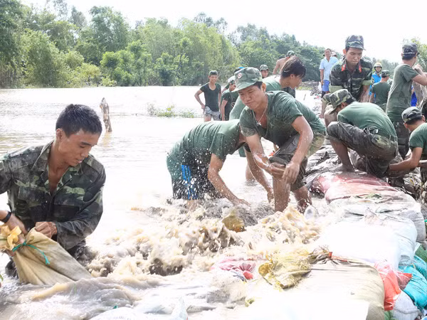Gồng mình giữ đê