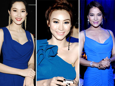 Mỹ nhân Việt 'mê mệt' màu xanh đại dương