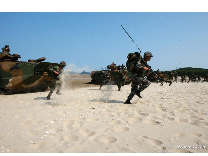 Hình ảnh từ cuộc tập trận chung Mỹ-Hàn vào tháng 6 vừa qua tại tỉnh Chung Cheong của Hàn Quốc