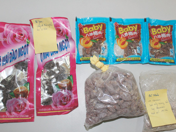 Ô mai đào chứa lượng chì cao gấp 224 lần