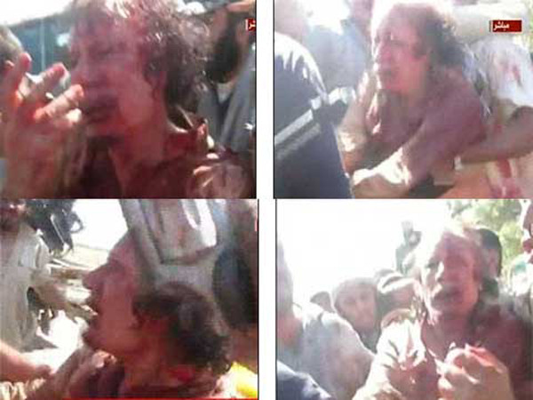 Gaddafi nói gì khi bị kéo lê trên đường