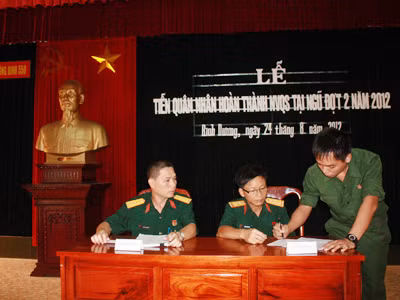 Thanh toán chế độ cho chiến sĩ hoàn thành nghĩa vụ quân sự tại Trung đoàn Công binh 550