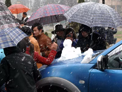 Tuyết rơi bất thường tại Sapa