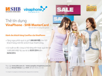 VinaPhone và SHB hợp tác phát hành thẻ tín dụng