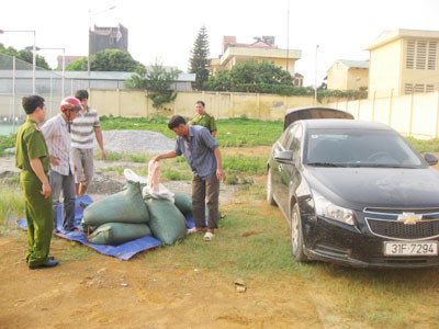 Ô tô 'xịn' chở nầm lợn thối về thủ đô làm đồ nhậu