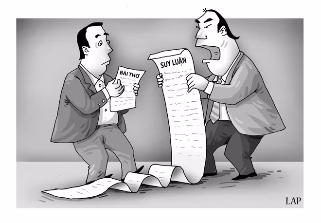 Đấu tố thơ. Nguồn: Báo Tuổi Trẻ