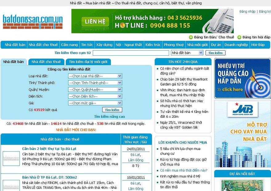 Kênh tìm kiếm nhà đất hiệu quả